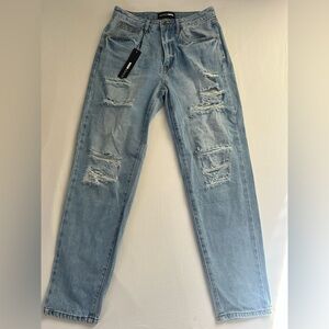 Women’s High Waisted Distressed Boyfriend Jeans